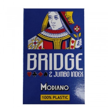 Modiano Bridge 2 Jumbo Index žaidimo kortos (mėlynos)